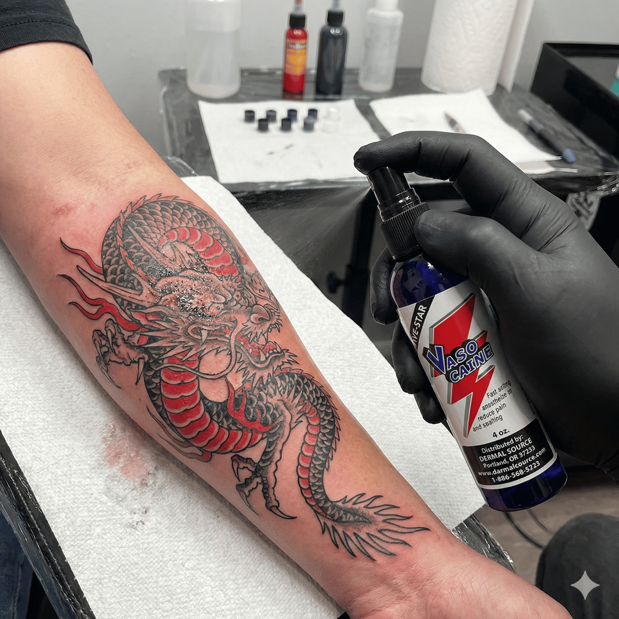 ✅ VASOCAINE SPRAY per ferite aperte TATUAGGI | MICROBLADING | TRUCCO PERMANENTE 🤩 120 ml